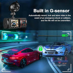 Dual Dash Cam Front and Inside, 1080P Dash Camera for Cars Dashcam with 32G Card, 24H Parking Monitor, Night Vision, G-Sensor, Loop Recording Car Camera for Taxi Truck Driver