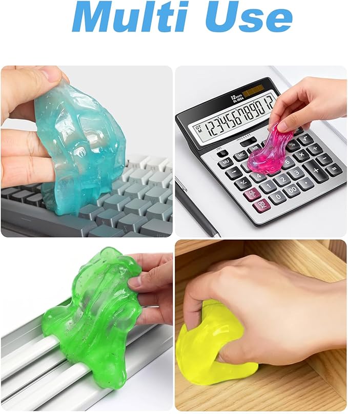4-Pack Car Cleaning Gels, ALLGUO Reusable Car Cleaning Gel, Car Slime Cleaner&Dust Cleaning Gel for Car Interior, Keyboard Cleaner Gel, Car Gel Cleaner Putty Auto Detailing Tools Car Cleaning Supplies