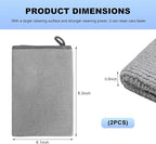 2 PCS Clay Mitt, Fine Grade Microfiber Claying Bar Glove Car Detailing Towels, Scratch-Free Cleaning & Polishing Clay Eraser Mitts for Vehicle Surface, Car Accessories (Gray)