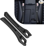 Car Seat Gap Filler Organizer, 2PCS Multifunctional Vehicle Fill Gap Blocker with Storage Slot Between Seat Console, Anti-Drop Auto Interior Organization, Universal for SUV Truck Sedan(Black)