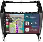 Car Radio for Toyota Camry 2012-2014: 8-Core 4GB+64GB Android 15 Stereo Replacement with Wireless CarPlay Android Auto - 10.2 inch Touchscreen Head Unit with GPS Bluetooth WiFi