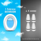 Febreze Bathroom Air Freshener Odor-Fighting for Small Spaces Scented Plug In Alternative Long-Lasting for Home and Bathroom and Kitchen Closet Air Fresheners, Linen & Sky Scent, 4 Count