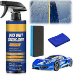 Advanced Car Quick-Acting Coating Agent Spray, Scratch Wax Polish Waterless Wash, Quick Effective Coating Spray, Car Coating Sprays Cleaning Kit, Oil Film Emulsion Glass Cleaner