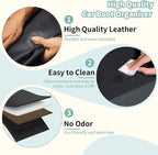Car Trunk Organizer, Leather Trunk Organizer for Suv with Lid and Push-pull Handle Car Trunk Leather Storage Box Extra Large Cargo Storage (Black, 41.3 x 11.4 x 12.2in)
