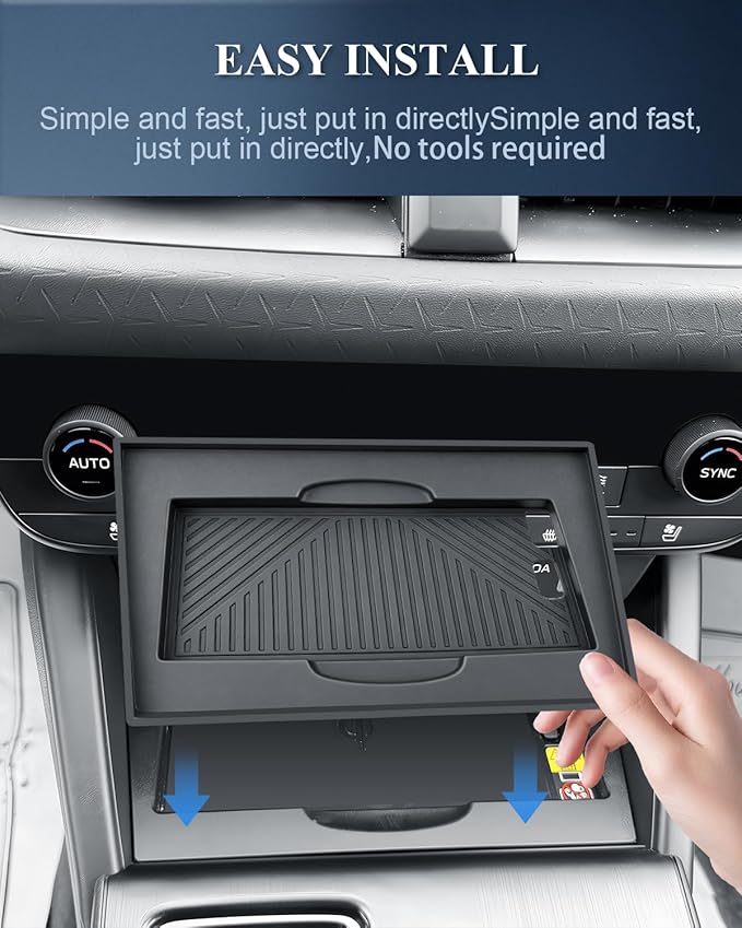 BIBIBO 2026 Outback Center Console Organizer for 2026 Subaru Outback(Premium,Limited,Touring,Wilderness,Limited XT,Touring XT) Insert Silicone Wireless Charging Mat