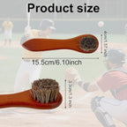 lasuroa 2pcs Baseball Glove Brush, Small Baseball Glove Scrub Horsehair Brushes Gentle Routine Maintenance Horse Hair Bristles Practical Cleaning Supply Accessories for Deep Clean