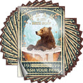 Stickers for Car Bear Bath Soap Wash Your Paws Stickers Car Stickers and Decals Funny Bumper Stickers (Color : Colour, Size : 8X12CM)