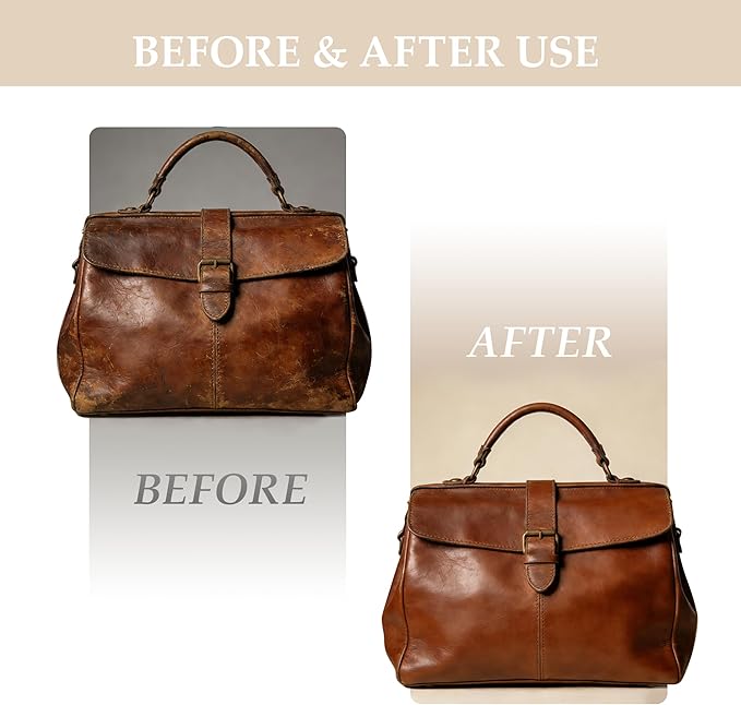 Leather Cleaner & Moisturizer Set, Gentle Leather Cleaner, Removes Stains & Minor Marks, Conditions & Protects Luxury Designer Bags