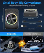 2026 CarPlay Wireless Adapter, Android Auto AI Box, Turn Car Screen into TV (Stream Netflix/YouTube), Plug & Play Magic Video Dongle, Support TF Card, Bluetooth 5.1 + WiFi Connectivity