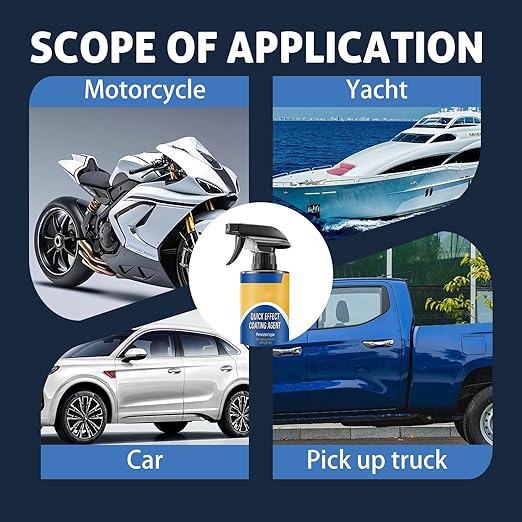 Advanced Car Quick-Acting Coating Agent Spray, 2025 New Quick Effective Coating Spray, Car Scratch Polish Spray Waterless Wash, Oil Film Emulsion Glass Cleaner (1 Set)