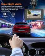Dash Cam Front Car Camera, FHD 1080P Dashcam for Cars, Dash Camera with 32G SD Card, 24 Hours Parking Monitor, Night Vision, Loop Recording, G-Sensor, 3'' IPS Screen, 170°Wide Angle