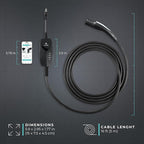 Lectron Level 1 Tesla Charger (WiFi) with App Control - 12 Amp, 120V, NEMA 5-15 Plug, 16ft Extension Cable NACS Connector, Portable Home Electric Car EV Charger for All Tesla/NACS Evs