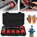 Wheel and Hub Stud Cleaning Tool Stud Cleaner Brush, 9-Piece Set Wheel Stud Cleaner, Automotive Wheel Stud Cleaner Tool Set for Removing Rust and Debris (Black)