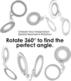 Aulumu G09 Magnetic Ring Grip | Omnidirectional Rotation | MagSafe Compatible | Aluminium Alloy Construction | Stable Dual-Sided Magnetic Attachment | Includes Handle Ring Phone Stand- Silver