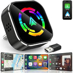 Wireless CarPlay Adapter & Android Auto Wireless Adapter, 2-in-1 CarPlay Car Adapter Dongle, Convert Factory Wired Apple CarPlay to Wireless, Ultra-Mini Plug & Play, Includes USB C & USB-A