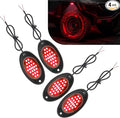 4 PCS LED Rock Lights, Super Bright Neon Underglow Lights, Waterproof Ambient Underglow Light Kit, Universal Undercar Neon Light Kit for Pickup Off Road RZR SUV ATV UTV Car (Red)