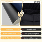 Trunk Organizer for SUV, Collapsible Leather Trunk Organizer for Car with Lid Car Storage for Sedans, Truck, Van, Jeep (Black, 37 x 11.4 x 12.2in)