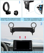 Car Phone Holder for Toyota Corolla 2020-2026/Corolla Cross 2022-2026 Accessories Apply to 8 Inch Touch Screen Fixed Clip Magnetic Cell Phone Mount Hands-Free 360 Degree Rotation