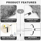 Storystore Ceiling Fan Cleaner Duster - Adjustable Duster with Extension Pole,Dusters for Cleaning Fan Blade, Walls and Cobweb (Grey)