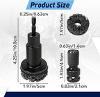 9 PCS Wheel Hub Cleaning Tool, Brake Hub Cleaning Kit Includes 5 Pads, Compatible with Electric Drills or 1/2" Impact Wrenches, Suitable for Car & Truck