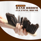 Tioncy 24 Pieces Wooden Dust Brush Bulk Hand Broom Bench Soft Bristle Cleaning Outdoor Furniture Brushes with Long Wood Handle for Cleaning Car Bed Sofa Fireplace Couch Clothes