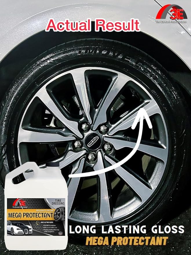 Extreme Liquid High Tire Shine Sprayable Dressing and Protectant For Tires, Trim, Rubber and Plastic, Long Lasting Premium Mega Protectant 1 Gallon (128 oz)