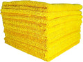 The Edge 360 Interior Microfiber Cleaning Towels, 16x16 inches, Premium Korean Quality, 360 GSM, Yellow, 10 Pack