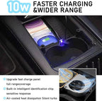 Wireless Car Charger with 10w Wireless and USB Qc3.0 Fast Charging for Tesla Model S/X (2017-2021) Center Console Charging Pad Mat Interior Accessories