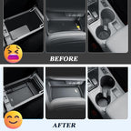 BIBIBO 3Packs 2024 2025 2026 Crosstrek Center Console Organizer for 2023-2026 Subaru Crosstrek&2024+Subaru Impreza Console Trays+ Insert Cup Holder& Wireless Charging Mats Crosstrek 2024 2025 2026