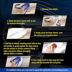 SHIELDOM Car Interior Cleaner Kit Multifunctional Foam Cleaner, Clean Cars Seat Carpet Upholstery with Detailing Brush & Towel Deep Inside Cleaning Remove Stain from Leather/Fabric/Vinyl/Plastic - 5oz