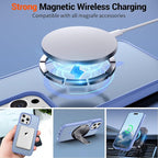 SUPFINE Magnetic for iPhone 15 Pro Case (Compatible with MagSafe) (Military Grade Drop Protection) Translucent Matte Shockproof with Anti-Fingerprint Phone Case,Blue Purple
