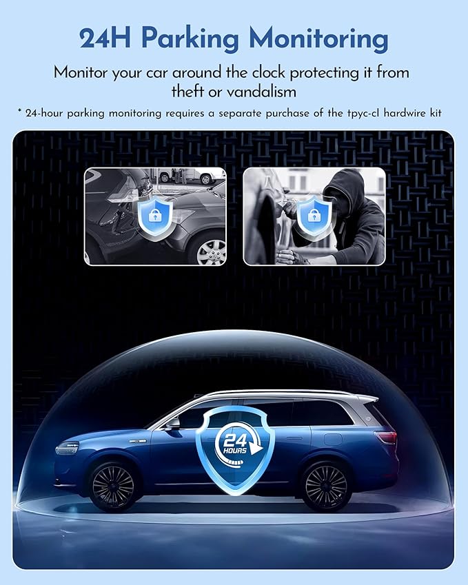 PGYIOO！Dash Cam, 4K Dash Cam Front and 2.5K Rear, Dash Camera for Cars with APP, 3" IPS Display Car Camera, 175°+160°Wide Angle, Night Vision, 24H Parking Mode, Loop Recording, 32GB Card