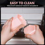 Car Trash Can with Lid - 1-Pack, Interior Accessories for Vehicles, Leakproof Garbage Can with 15 Detachable Trash Bags, Multipurpose Organizers and Storage Solutions for Home and Office (Pink)