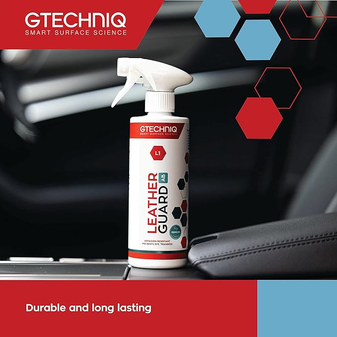 Gtechniq Leather Protector: L1 Leather Guard for Cars, Interior Protects Seats from Abrasion and Stains. UV Resistant, Lasts up to 12 Months - 500ml