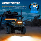 Nilight 12Inch 300W LED Light Bar Spot Flood Amber White Strobe 6 Modes with Memory Function Off-Road Truck Car ATV SUV Cabin Boat with 16AWG Wiring Harness Kit-1 Lead