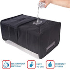 titiyiof Trunk Organizer For Suv & Sedan,Car Organizers and Storage, Waterproof Collapsible & Adjustable Straps,35L Sturdy Car Organization for Car Accessories, Tools,Sundries,2 Compartment（Black）