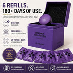 LECELORA Car Air Freshener Diffuser - Premium Leather Vent Clip Car Gift for Men & Women, 180+ Day Long Lasting Scent, Auto Air Freshener-Velours Nocturne