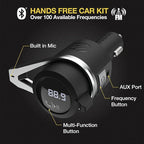 Scosche BTFMPD3SR FM Bluetooth Radio Transmitter for Car, Hands-Free Kit with Dual USB Charging Ports, 12W USB-A + 20W Fast Type-C Car Charger, Wireless Adapter for Calls, Siri and Google Assistant