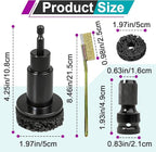 2 Sets Wheel Hub Cleaning Kit Fits Power Drill or 1/2" Impact Driven Wrenches for Car & Truck, Hub Cleaning Tool Quickly Remove Rust from Studs and Brake Discs