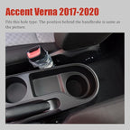 YJYWZH Armrest Box for Hyundai Accent Verna Accessories 2017-2020 Armrest for Car Center Console Organizer Double Layer Storage Space with 3 USB Ports, Red Thread