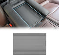 Center Console Armrest Cover for Toyota Sienna 2021-2026 Silicone Armrest Anti-Slip Storage Pad Compatible with LE/XLE/XSE/Woodland Edition/Limited/Platinum(Gray)