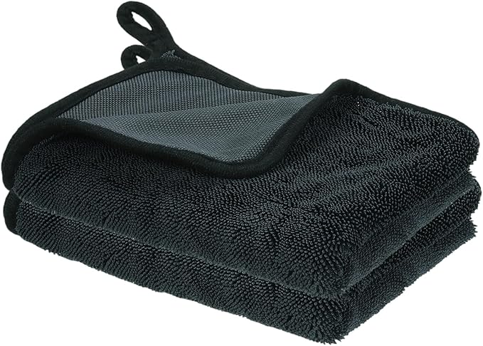 uxcell 2 Pcs 600gsm Microfiber Towels for Cars, 23.6 x 35.4 Inch Car Drying Towel Drying Towels Car Detailing Extra Large Super Absorbent Towel for SUV Truck Home, Dark Gray