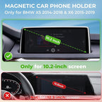 Car Phone Holder for BMW X5 2014-2018 & X6 2015-2019 (Only for 10.2-Inch Screen) 360° Rotation Magnetic Cell Phone Mount, Compatible with Magsafe, Does Not Affect Air Vent