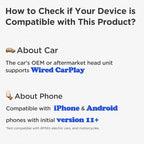 MSXTTLY Mini 3in1 Stream CarPlay Android Auto Wireless Adapter, Support Netflix/YouTube/TikTok/PrimeVideo Box, Only Compatible with Wired CarPlay Car Model 2017+, for Android 11 & iPhone iOS 10+