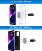 TT&C 2-Pack Magnetic Phone Mount for Car Dashboard - Super Strong N52 Cell Phone Holder (High-Bond Adhesive) - Compatible with Samsung Galaxy S25 S24 S23 Ultra, Pixel 9 & All Other Phones