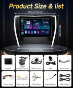 Car Stereo for Toyota Camry 2015 2016 2017 Radio, Wireless Carplay Android Auto,10.1inch IPS Touch Screen for Camry Headunit with Mirrorlink FM RDS DSP GPS WiFi Bluetooth Backup Camera(2G+32G)