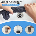 Niurewan 75 Pack Microfiber Cleaning Cloth Roll,Reusable Tear Away Microfiber Towels,Washable Ultra Absorbent Rags Drying Dishcloths for Car,Home,Garage or Shop(Grey)