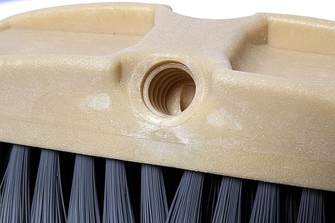 GutterMaster GM-214P-8 Grey 8 Inch Oblong Medium Stiff Flow Through Floor and Deck Scrub Brush Head