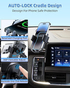 PZK Car Phone Mount for 2021-2024 Chevy Chevrolet Tahoe/Suburban/GMC Yukon/GMC Yuhon XL LT/Z71/RST/High Country Accessories 10.2-inch Screen Auto Lock Car Phone Holder Not Affect Vent