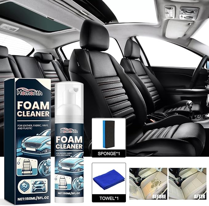5 OZ (150 ml) Car Multi-Purpose Foam Cleaner, Interior Cleaner, Car Interior Ceiling Leather Seat Power Foam Cleaning